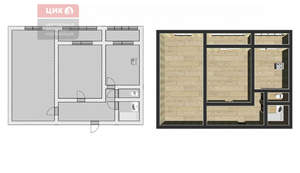 2-к квартира, вторичка, 51м2, 2/9 этаж