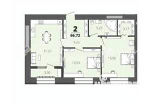 2-к квартира, вторичка, 63м2, 15/16 этаж