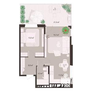 2-к квартира, строящийся дом, 74м2, 1/8 этаж