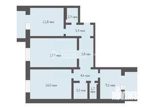 3-к квартира, вторичка, 79м2, 10/10 этаж