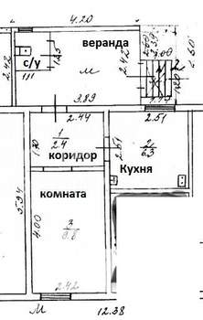 1-к квартира, вторичка, 31м2, 1/1 этаж