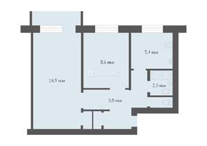 2-к квартира, вторичка, 42м2, 3/5 этаж