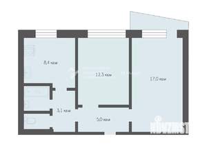 2-к квартира, вторичка, 50м2, 6/9 этаж
