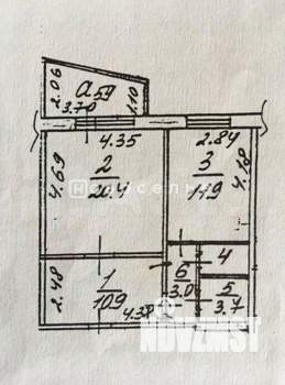 1-к квартира, вторичка, 54м2, 9/11 этаж