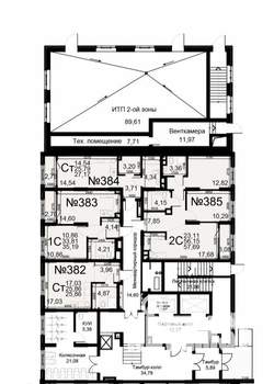 2-к квартира, вторичка, 56м2, 1/22 этаж