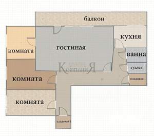 3-к квартира, вторичка, 66м2, 3/9 этаж