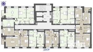 3-к квартира, строящийся дом, 89м2, 11/16 этаж