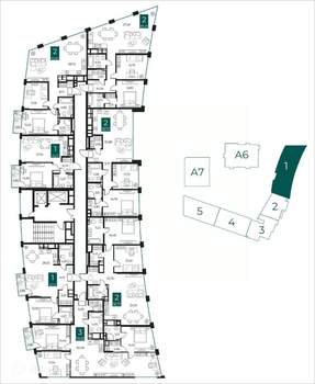 1-к квартира, вторичка, 62м2, 13/14 этаж