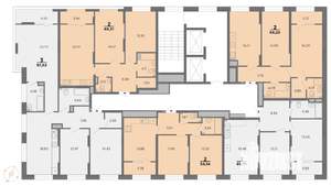 2-к квартира, вторичка, 54м2, 16/22 этаж