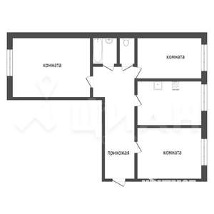 3-к квартира, вторичка, 87м2, 12/16 этаж