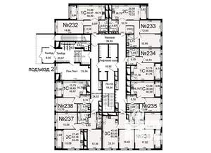 2-к квартира, вторичка, 68м2, 1/26 этаж