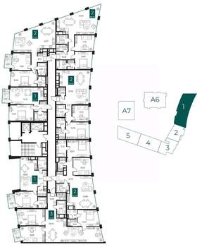 2-к квартира, вторичка, 92м2, 4/14 этаж