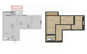 2-к квартира, вторичка, 67м2, 21/21 этаж