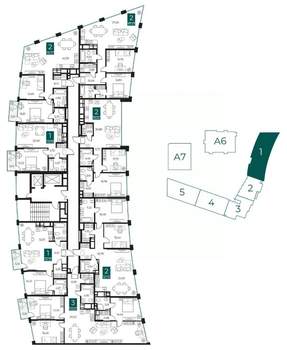 2-к квартира, вторичка, 91м2, 9/13 этаж