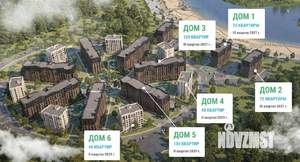 2-к квартира, строящийся дом, 93м2, 1/8 этаж