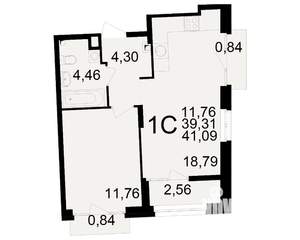 1-к квартира, вторичка, 39м2, 10/25 этаж