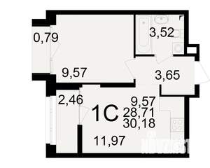 1-к квартира, вторичка, 29м2, 5/25 этаж