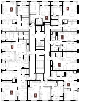 2-к квартира, вторичка, 67м2, 9/15 этаж