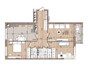 3-к квартира, вторичка, 84м2, 5/17 этаж